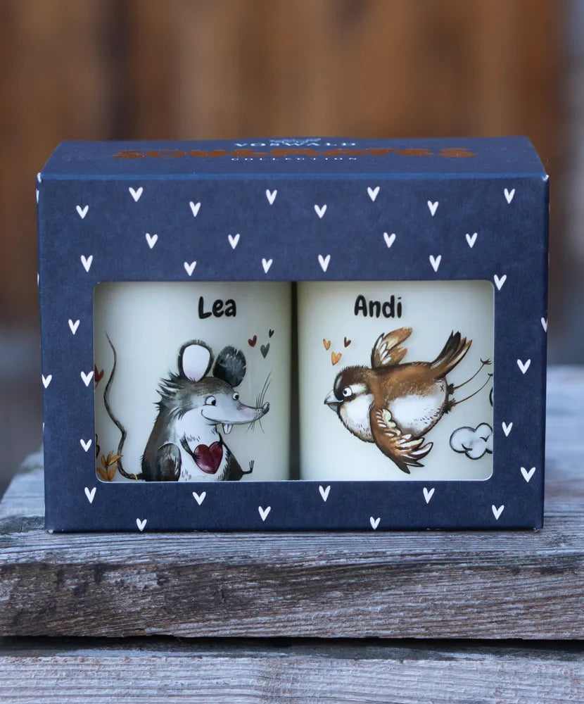 Soulmates Duo – Personalisiertes Duftkerzen-Set